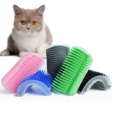 Imagem de Escova Massageadora com Catnip Tira Pelos e Massageia Gatos - Escova p
