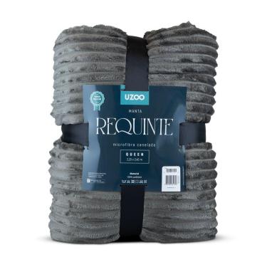 Imagem de Manta Microfibra Requinte Queen Canelada 220x240cm - Uzoo Manta Microfibra Flannel Requinte Queen Canelada 220x240cm Marrom