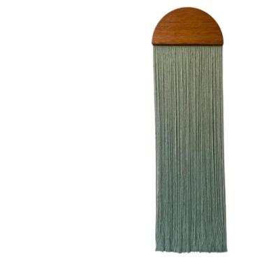 Imagem de Painel Macramê Meia Lua Decoração Parede Boho Chic - Verde Alecrim