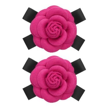 Imagem de Generic Broche de flor de camélia, broches de flores para mulheres, laço vintage, tecido, broche de rosa, lapela cachecol, fivela, alfinete, presentes para suéter, vestido de noiva, One Size, Metal
