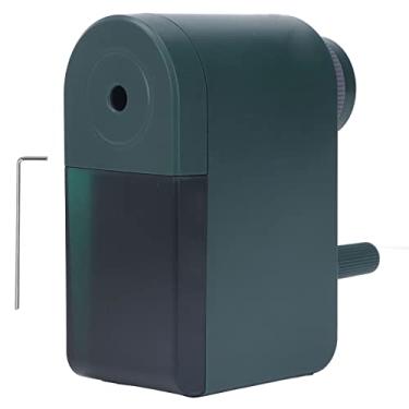 Imagem de Apontador de lápis manual Apontador de lápis artístico 10 velocidades ajustável esboço lápis arte carvão apontador de cortador rotativo com manivela para desenho esboçar material