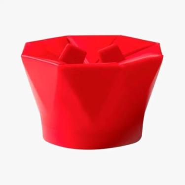 Imagem de Pipoqueira Retrátil de Silicone para Micro-ondas, Sem Óleo, 16x11x10cm, Balde Dobrável, Preparo Rápido e Prático