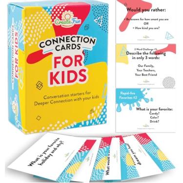 Imagem de 101 cartões de conexão para iniciantes conversação atenciosa para crianças e pais – perguntas e enchimentos de meias para tempo em família, conversas profundas, viagens de carro, crescimento emocional, desenvolvimento de relacionamentos