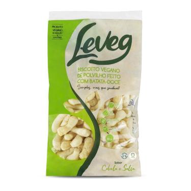 Imagem de Biscoito Vegano Leveg de Polvilho Feito com Batata-Doce Sabor Cebola e Salsa 90g