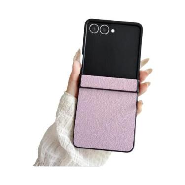 Imagem de Capa Protetora De Luxo Em Couro Duro Para Samsung Galaxy Z Flip 7 6 5 