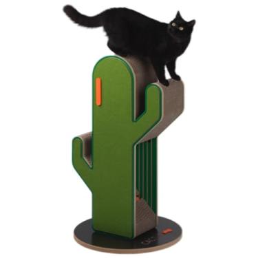 Imagem de AvitaPaws Cactus Cat Tree – Torre de vários níveis para escalar, arranhar e pular com design resistente e sustentável, móveis elegantes para gatos para brincadeiras ativas e decoração de casa