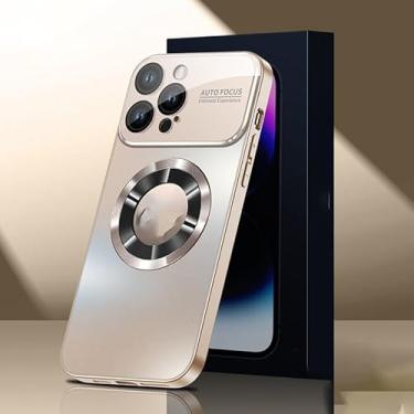 Imagem de Capa para iPhone 17 Pro Max - Proteção total à prova de choque, ajuste fino, resistente a arranhões, capa leve para uso diário dourado