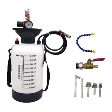 Imagem de MotiveTech Bomba extratora de óleo para fluido de transmissão automotiva com escala transparente, manômetro, adaptador de liberação rápida e acessórios, 5 L