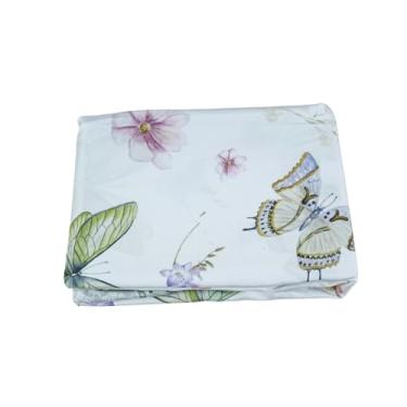 Imagem de Jogo de Lençol Girl Borboletas, 3 Peças, Solteiro, 300 Fios, Poliéster, Estampa Digital, com Lençol Superior, Lençol com Elástico e Fronha