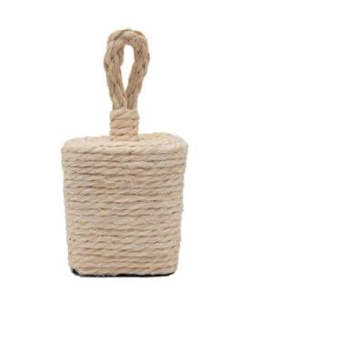 Imagem de Peso Porta Quadrado Corda Sisal Total Cimento Concreto 1kg