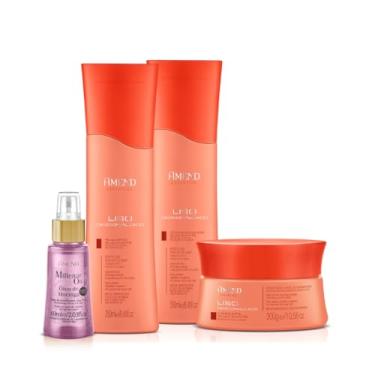 Imagem de Amend Expertise Liso Descomplicado Shampoo 250ml + Condicionador 250ml + Mascara 300ml + Millenar Oil Moringa 60ml