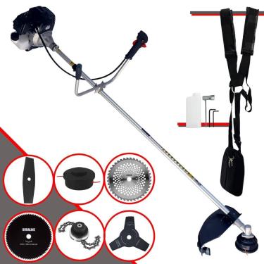 Imagem de Roçadeira Com Sistema Antivibração Toyama RT43LB25A 43cc 1,7HP C/ Carretel e Faca 3 Pontas + Faca 2 Pontas + Faca 40 Dentes + Faca 80 Dentes + Trimmer