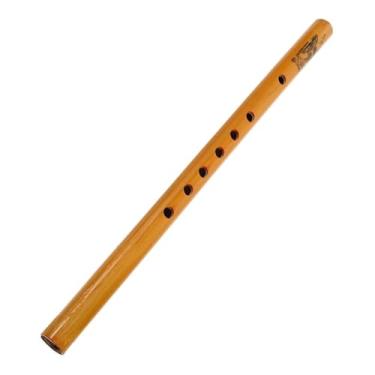 Imagem de Flauta de bambu de madeira 33 cm adequada para iniciantes, conveniente para carregar e praticar instrumento musical chinês