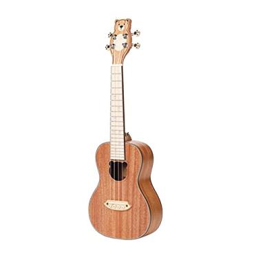 Imagem de Ukelele de 6 cordas de 58 cm com bolsa profissional mogno mini ukalalee guitarra pequena havaiana 4 cordas ukulele infantil (cor: BL-C30 Contraplacado)
