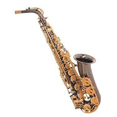 Imagem de Saxofone profissional E Flat Alto Saxofone / Tubo Preto Níquel Ouro Chave Saxofone Latão Saxofone Kit Iniciante