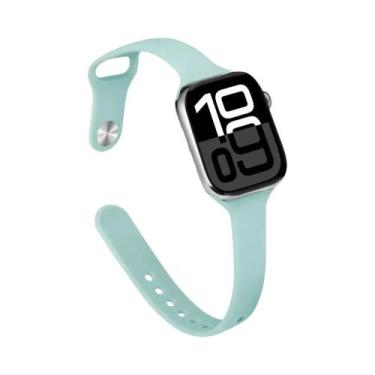 Imagem de Pulseira De Silicone Slim Para Apple Watch 45mm 44mm 40mm 41mm Bracele