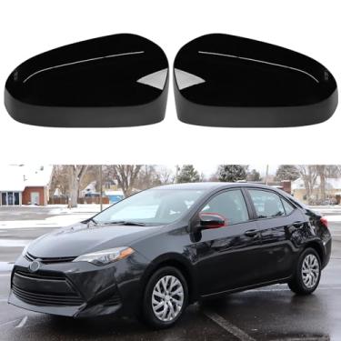 Imagem de Abodvu Compatível com Toyota Corolla capa de espelho de substituição 2014-2018, 11ª geração Corolla Sedan tampa do espelho sem seta para lado esquerdo do motorista direito do passageiro, capa de