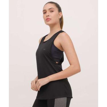 Imagem de Blusa Regata Alongada Feminina Fitness Marisa-04077, Preto, G