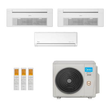 Imagem de Ar-Condicionado Multi Split Inverter Midea 27.000 (1x Evap HW 9.000 + 2x Evap Cassete 1 Via 12.000) Quente/Frio 220V								