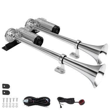 Imagem de AOLIHAN buzina de ar prateada com kit de bomba