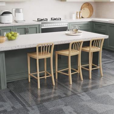 Imagem de ZPAI Protetor de tapete de plástico de pelo baixo, 6 x 15 cm, protetor de vinil transparente antiderrapante para animais de estimação, tapete resistente à prova d'água para cozinha, corredor, entrada