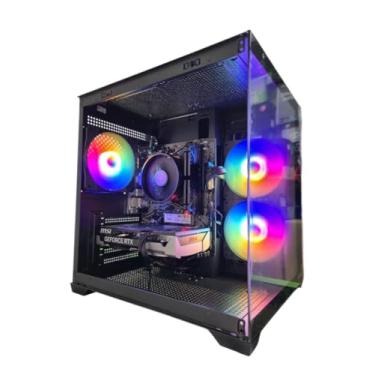 Imagem de PC Gamer AMD Ryzen 5 5500, 16GB RAM DDR4 3200 MHz, NVME M.2 500GB, NVIDIA GeForce RTX 5060 8GB, Gabinete com 3 Fans RGB