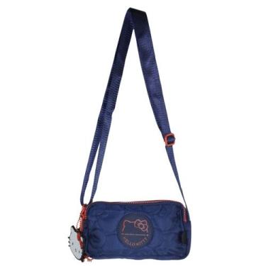 Imagem de Bolsa Hello Kitty Semax Pequena Nylon Chaveiro HK26020, Azul