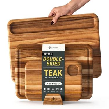 Imagem de Tábua de cortar, tábua de cortar madeira, tábua de charcutaria, dupla face, tábua de servir, cozinha, essencial, casa, aquecimento, anfitriã, presente bandeja de servir para Natal, casamento