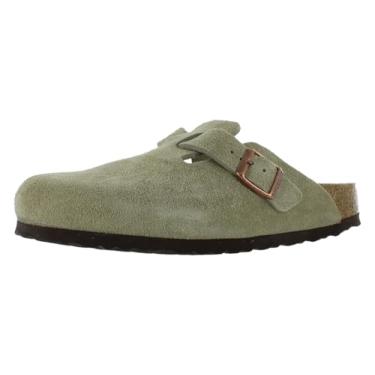 Imagem de Birkenstock Tamancos unissex Boston Soft Footbed, Bege acinzentado, 10-10.5 Women/8-8.5 Men