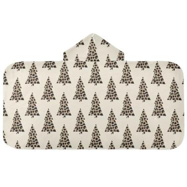 Imagem de Burbuja Toalha de banho com capuz de laço rosa para crianças, toalha de praia de pelúcia macia absorvente para chá de meninas e meninos 3-10 anos, 61 x 127 cm