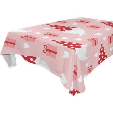 Imagem de Burbuja Toalha de mesa de gnomos, toalha de mesa quadrada anti-rugas grossa para decoração de jantar, cozinha, festa, 152 x 152 cm