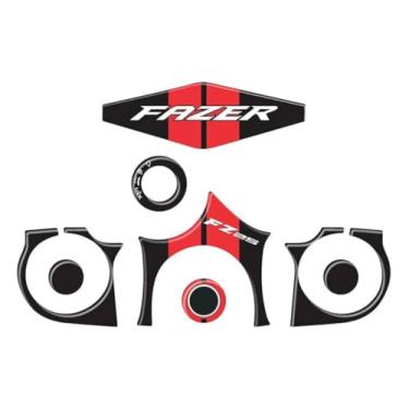 Imagem de Adesivo Para Fazer 250 Fz25 Mesa Protetor Cor Preto/Vermelho/Branco Adesivo Resinado