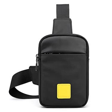 Imagem de Bolsa de Peito para Homem - Transversal Nylon com Cinto Ajustável Ombro Único