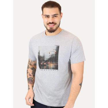 Imagem de Camiseta Dudalina Masculina Graphic Urban Cinza Mescla-Masculino