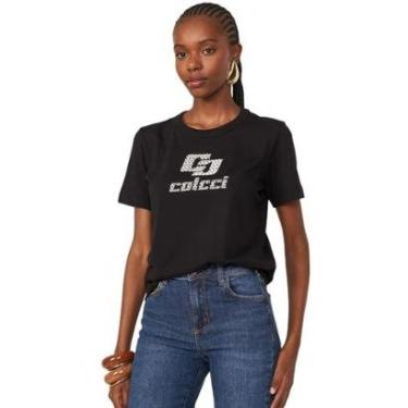 Imagem de Camiseta Colcci Comfort Com Logo Preta Feminina-Feminino