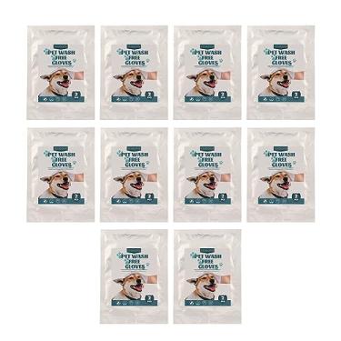 Imagem de GLOGLOW Luvas Limpas para Spa para Animais de Estimação, Extratos de Plantas, Fragrância Sem Odor, Sem Odor, Com Tratamento Rápido e Suave do Cabelo, para Cães, Gatos, Cavalos, Coelhos