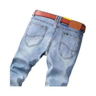 Imagem de Calças Jeans Masculinas Casuais De Negócios Com Stretch Para Primavera