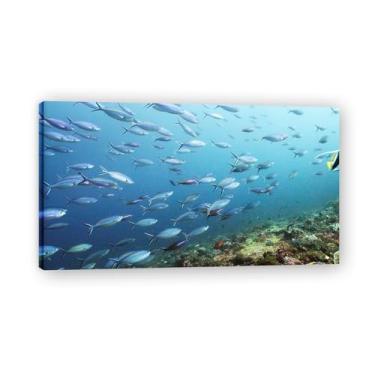 Imagem de O imenso poder da vida foto real cidade mar neve vale pastagem rio pôr do sol nascer do sol impressão em tela decoração de parede 20 x 36 cm emoldurada