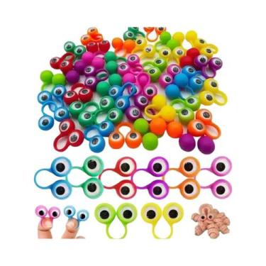 Imagem de Anéis De Dedo De Boneco Olho Saltitante Divertidos Para Crianças, 20 P