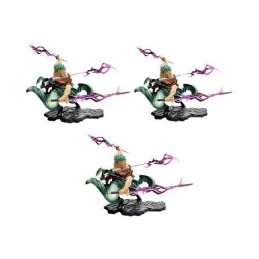 Imagem de Figura De Ação Roronoa Zoro De 10cm Com Três Espadas Do Anime One Piec