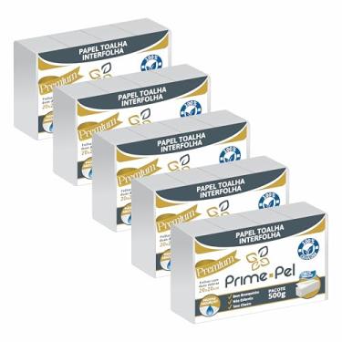 Imagem de Papel Toalha Interfolha Interfolhado 100% Celulose Branco Luxo Banheiro 5000 Folhas