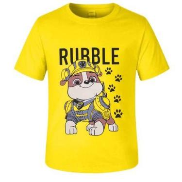 Imagem de Patrulha Canina Camiseta camisa Fantasia Infantil ruble, 6, amarelo