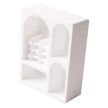 Imagem de Esquirla Armário em miniatura para casa de bonecas em escala 1:12, estante de livros, aparador artesanal, vitrine, armário para micro paisagem, Branco, Sem Pés