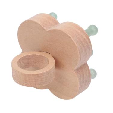 Imagem de Dioche Massageador de Couro Cabeludo de Madeira, Escova de Cabelo Compacta e Leve Com Design Ergonômico, Pente Em Formato de Trevo de Quatro Folhas, para Massagens e Relaxamento, Uso Em (Aventurina Verde)