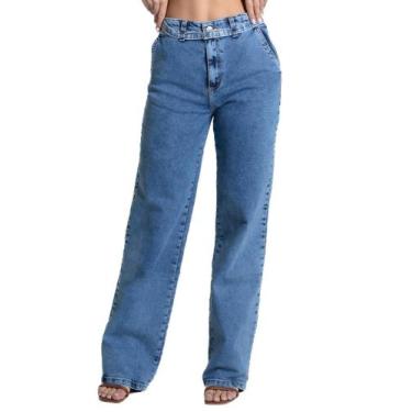 Imagem de Calça Jeans Sawary Wide Leg - 280779 40, Azul, 40