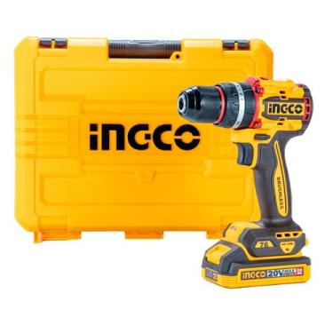 Imagem de Parafusadeira Furadeira INGCO 76Nm BL Bateria 20V P20S