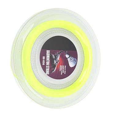 Imagem de KIMISS Corda de Raquete de Badminton 0,72 Mm 200 M Carretel Em Amarelo Fluorescente - Ideal para Treinamento Diário Amador e Desempenho Aprimorado de Jogo