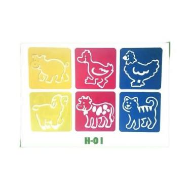 Imagem de Moldes De Desenho DIY Para Crianças, 6 Peças, Réguas De Plástico, Cart