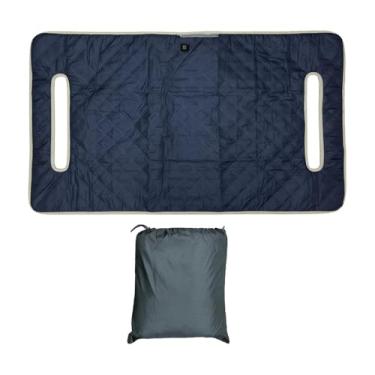 Imagem de Aymzbd Capa para Assento de Carrinho de Golfe, Capa para Almofada de Assento, Fácil de Limpar, Elegante Manta Aquecida para Golfe, Assentos para 2 Pessoas, E, Azul-marinho