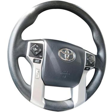 Imagem de Belinous Capa de volante de couro com cadarço, couro genuíno costurado à mão sem L compatível com Tacoma 2012-2023 (marcador W/O)